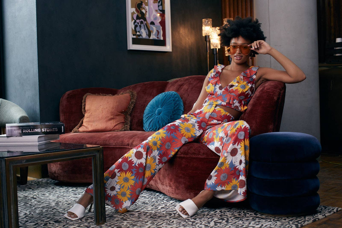 Seventies Bianzaa Floral Set in Recycled polyester