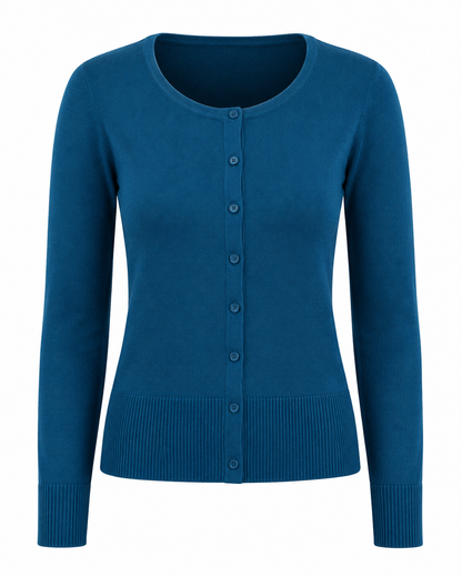 9 Button Cardigan BLU