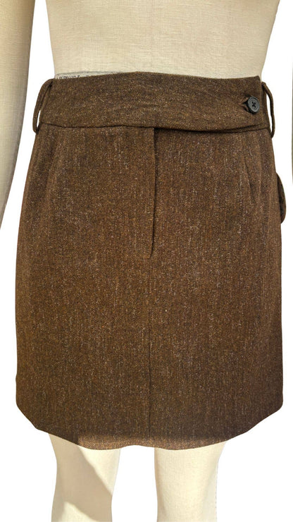 Mika Mini (Chocolate) Woollen Skirt