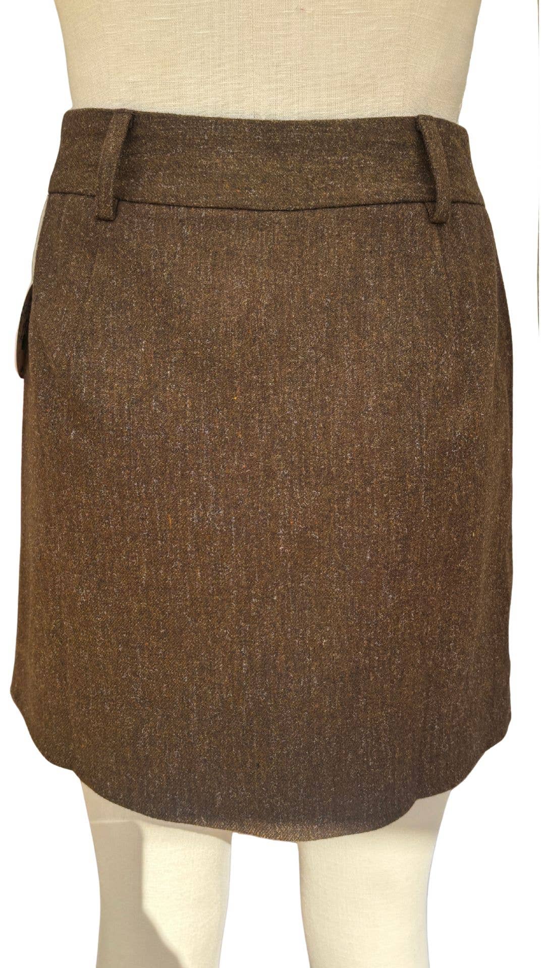 Mika Mini (Chocolate) Woollen Skirt